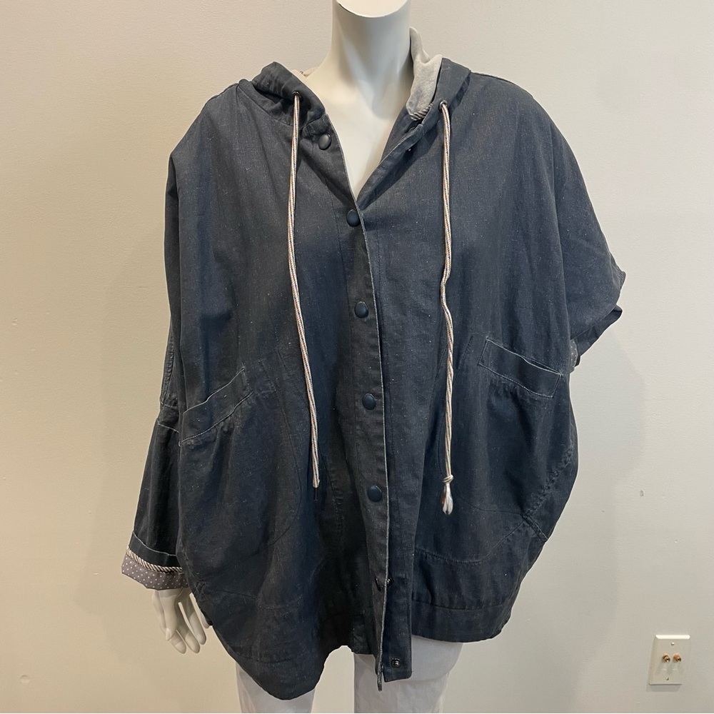 NIKKI JONES Gray Oversized Lightweight Jacket